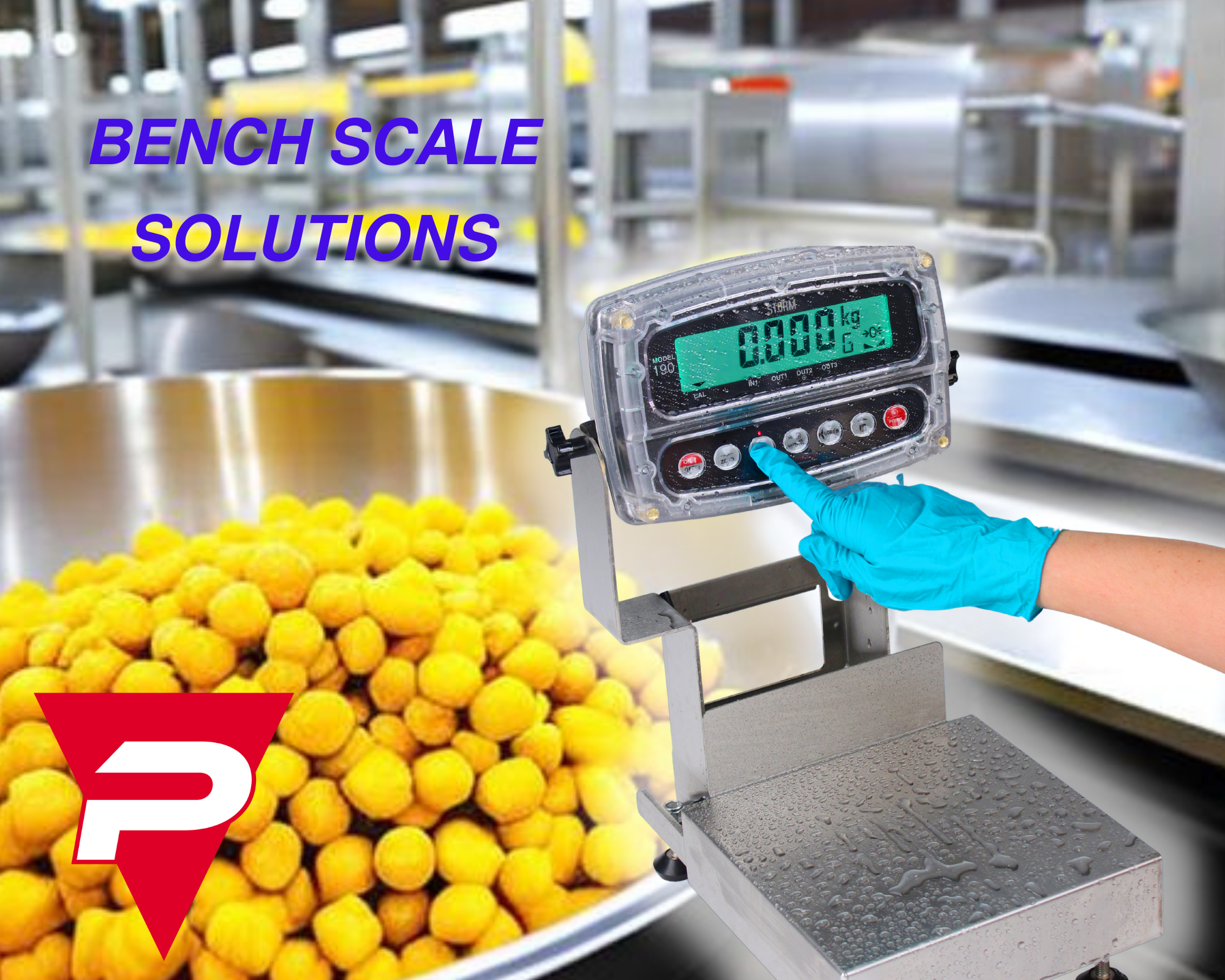 Pioneer Scale industrial grade bench scales for food processing, chemicals and other industrial manufacturing.